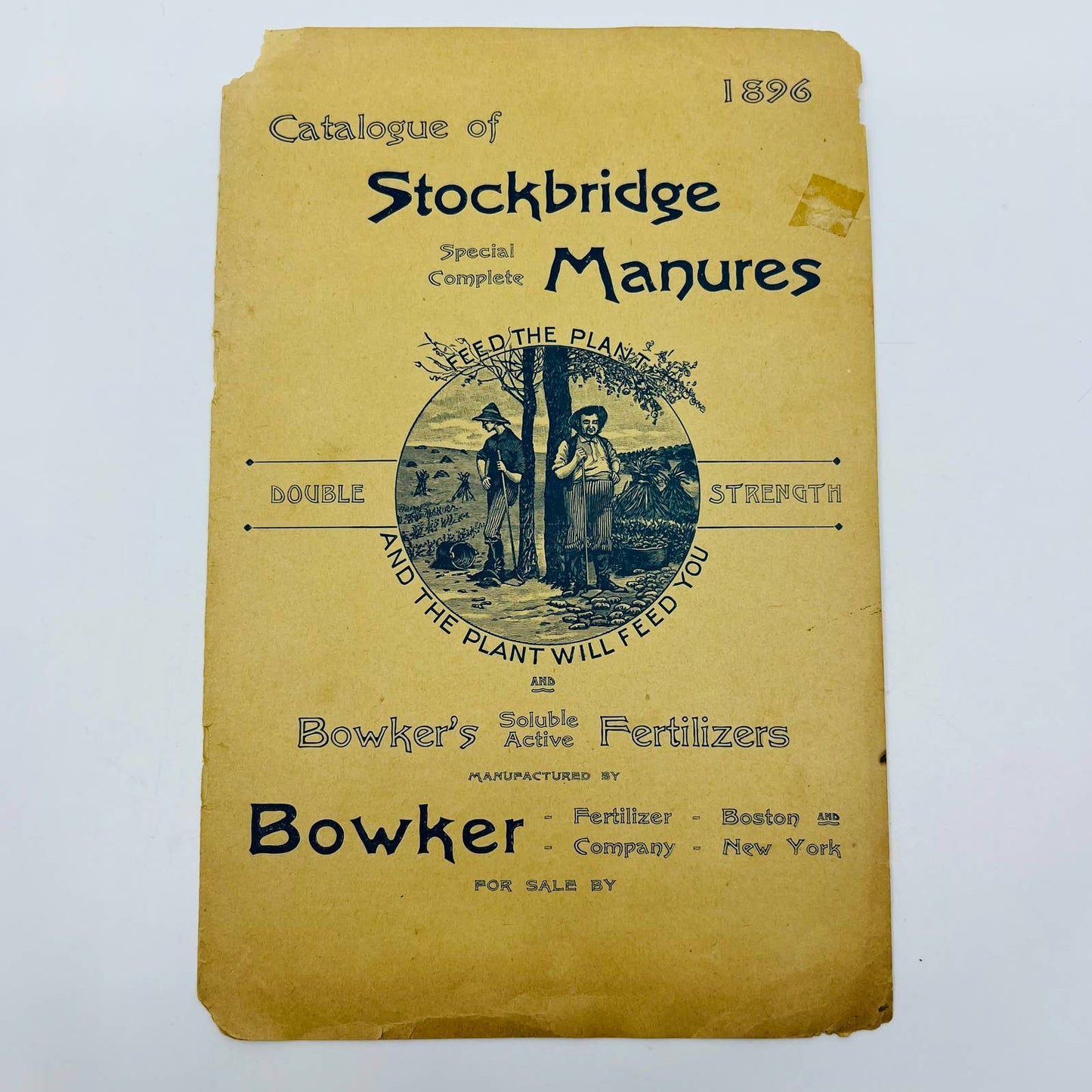 1896 Catalog of Stockbridge Manures Plant Fertilizer Bowker New York Boston AA5