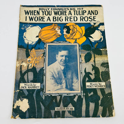 1914 Sheet Music When You Wore a Tulip and I Wore a Big Red Rose M1