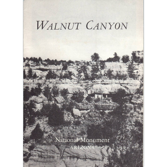 1961 Walnut Canyon National Monument Arizona Tourist Fold Out Brochure AD4