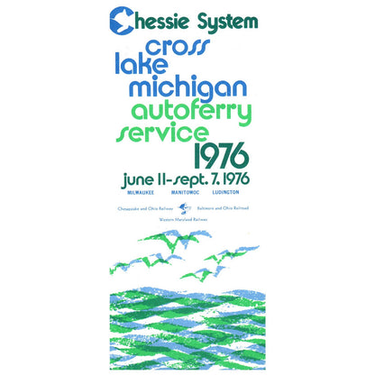 1976 Chessie System Railway Cross Lake Michigan Autoferry Service Brochure SE4