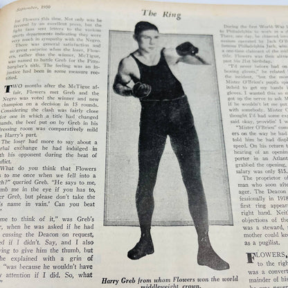 1950 Sept - The Ring Boxing Magazine – Lee Savold Cover TA5