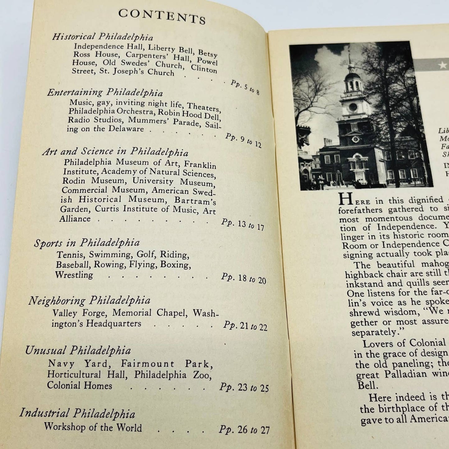 1939 Philadelphia PA Attraction Booklet for World’s Fair Tourists EA3