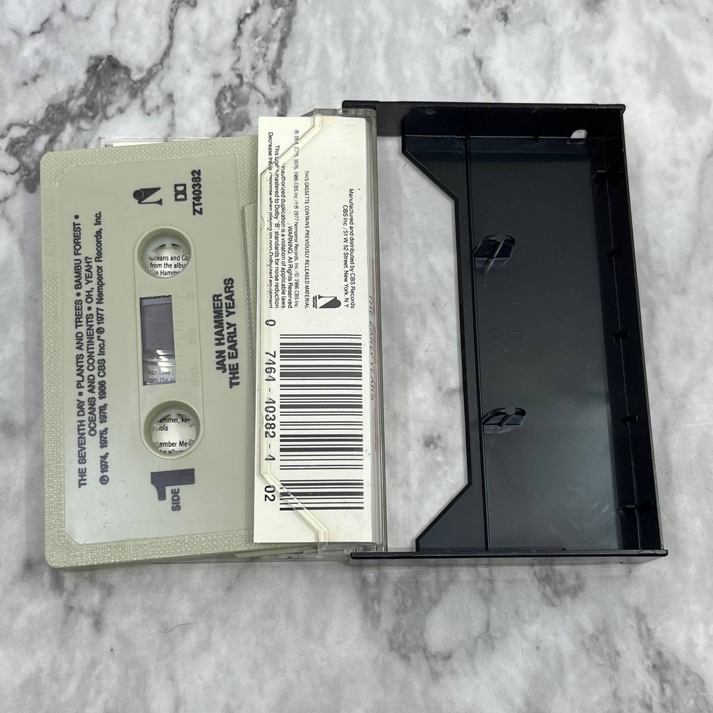 Jan Hammer The Early Years 1977 Cassette Tape TH5-36