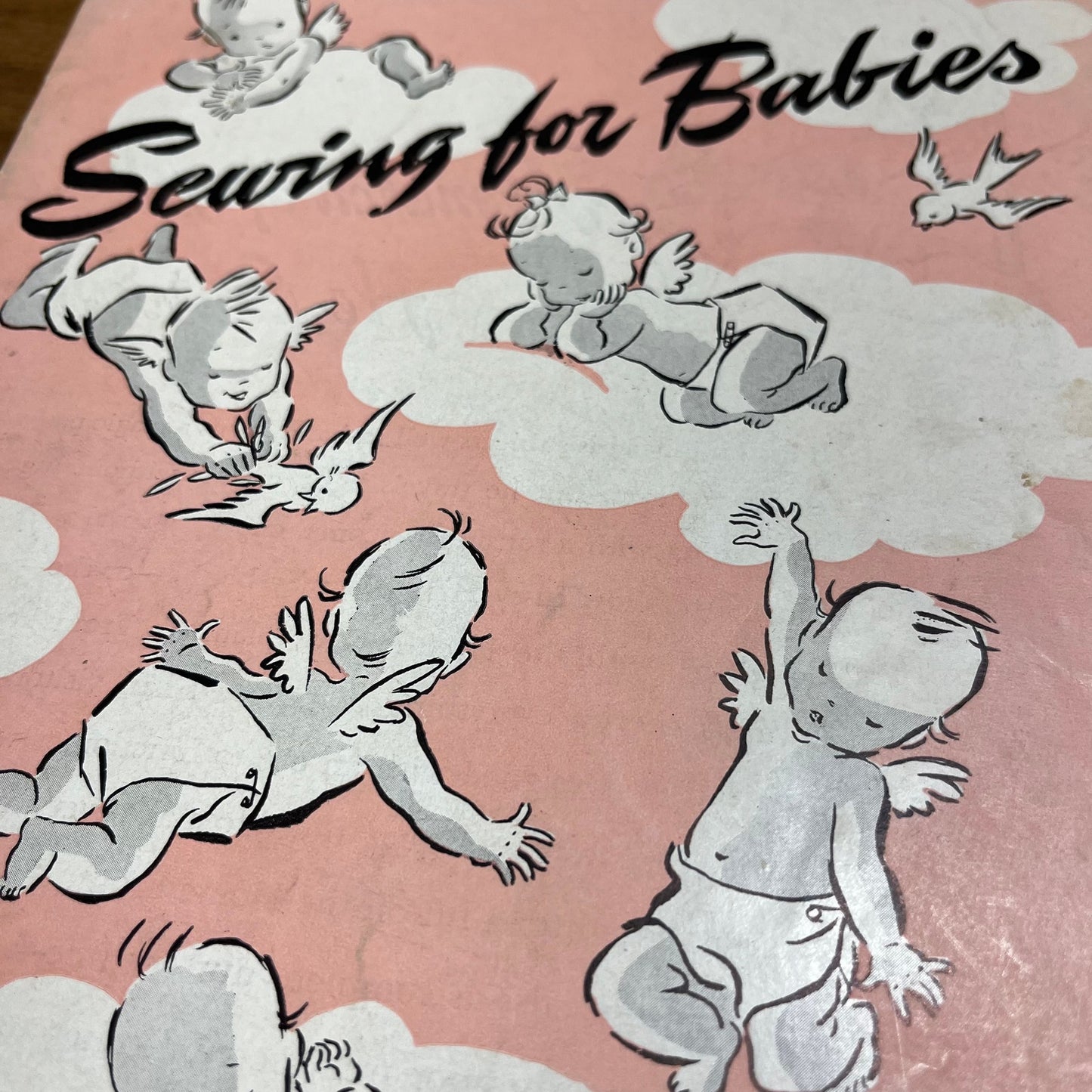1943 Sewing for Babies Book No. S-12 Spool Cotton Co. Shirts Gowns Bibs Caps TK3