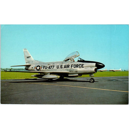 Vintage Postcard USAF F-86D Warplane EA3