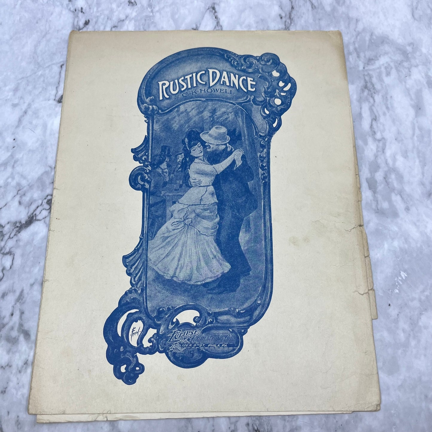 Antique Sheet Music Rustic Dance C.K. Howell Eclipse Publishing Large Format V41-1