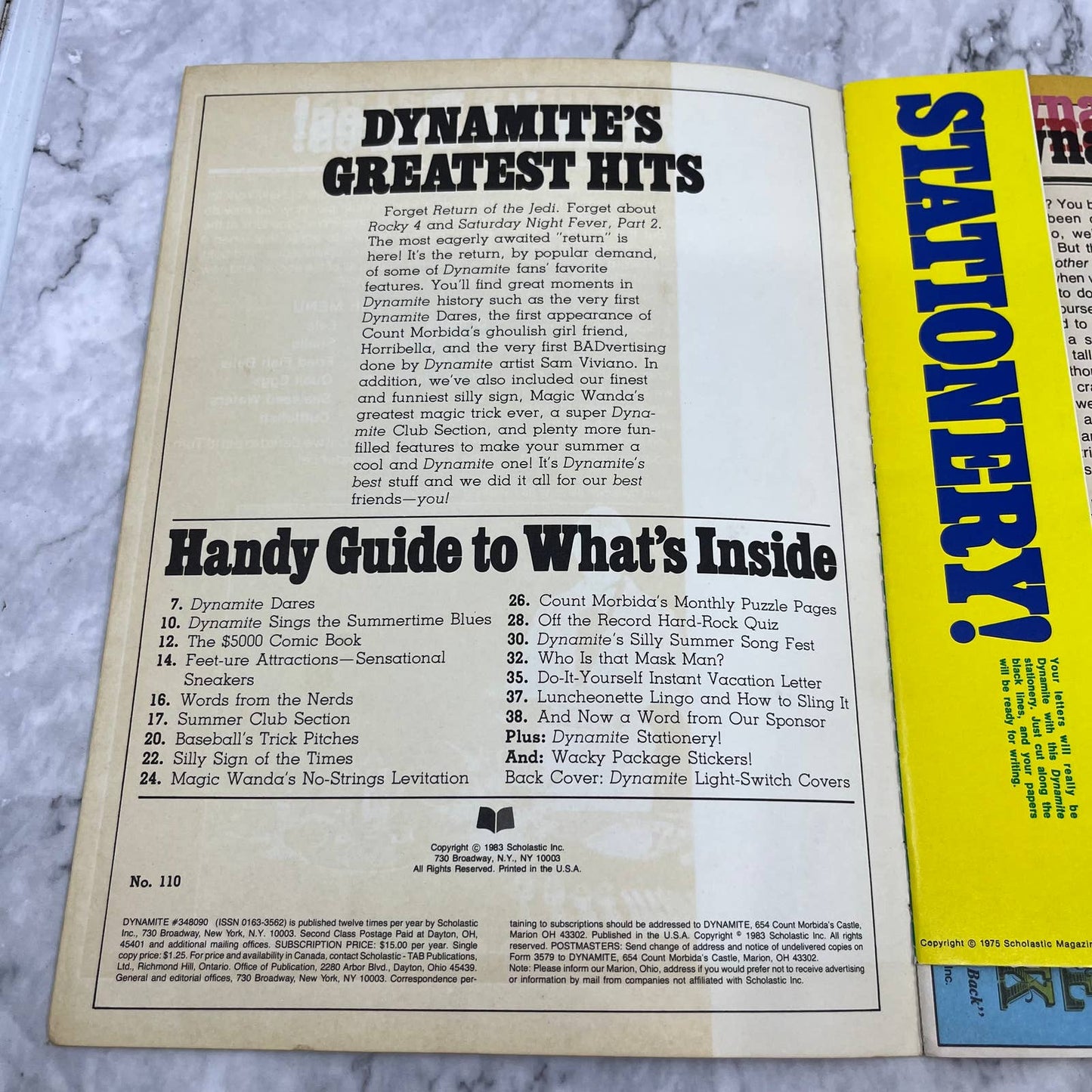Vintage Dynamite Magazine #110 (1983) Dynamite's Greatest Hits TJ4