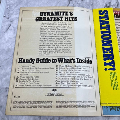 Vintage Dynamite Magazine #110 (1983) Dynamite's Greatest Hits TJ4