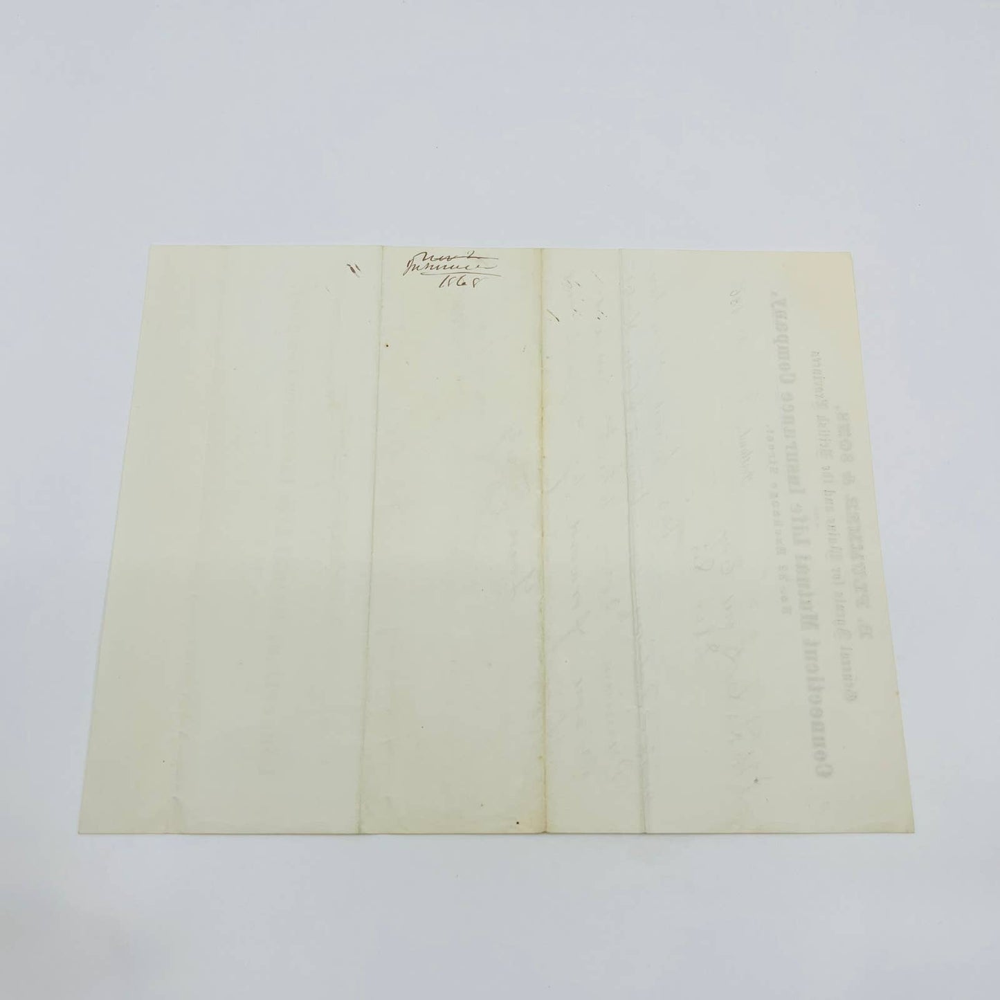 1868 B. Plummer & Sons Life Insurance 32 Exchange St ME Billhead Receipt AA4