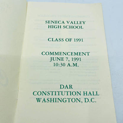 1991 Seneca Valley High School Graduation Celebration Program Germantown MD C4