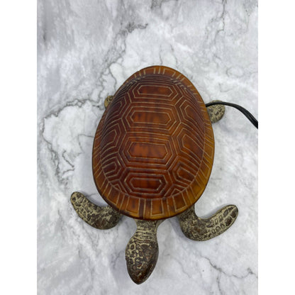 Vintage Ying Long Tortoise Sea Turtle Desk Lamp - Glass/ Cast Iron - WORKS TB5