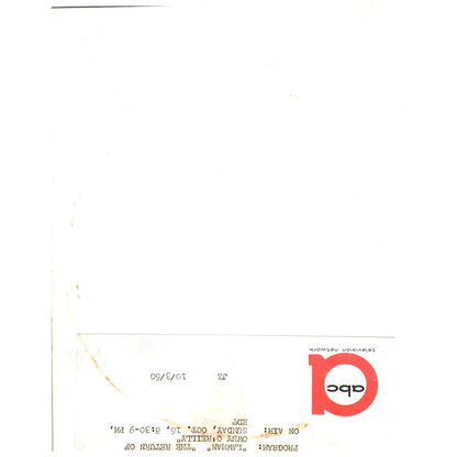 1960 ABC Press Photo John Russell Joey Grey "Lawman" Return of Owny O'Reilly AE1