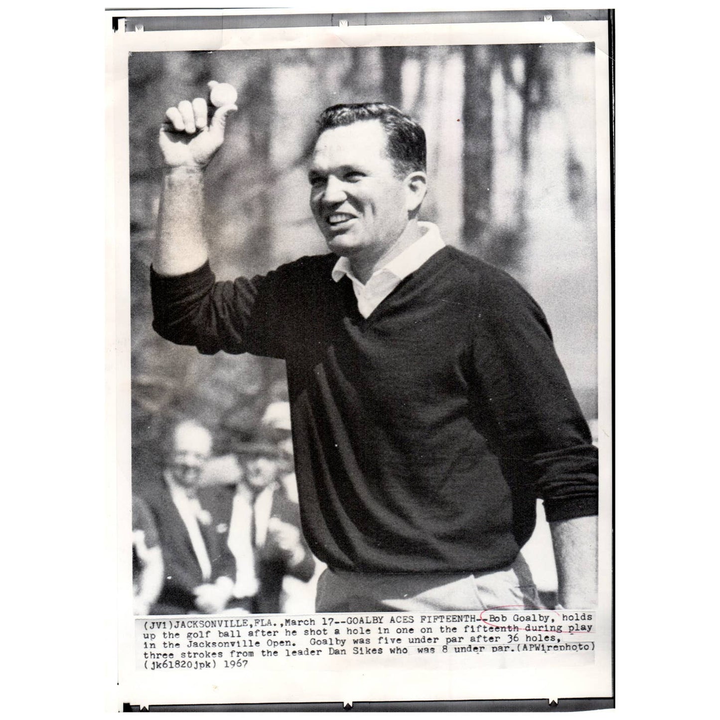 1967 Original Press Photo Golf Bob Goalby Ace Jacksonville Open 8x10" AD2