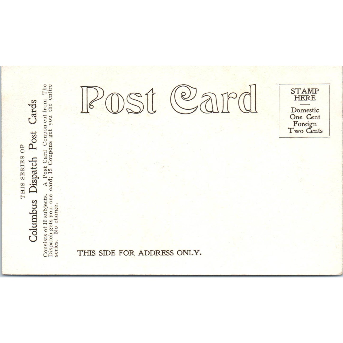 Antique Postcard McKinley Memorial Entrance to State House Grounds Columbus TD9