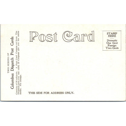 Antique Postcard McKinley Memorial Entrance to State House Grounds Columbus TD9