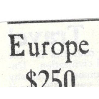 Europe Tour Rev. L.D. Temple Flemington Q.N.J. - 1903 Original Ad TJ8-7-7