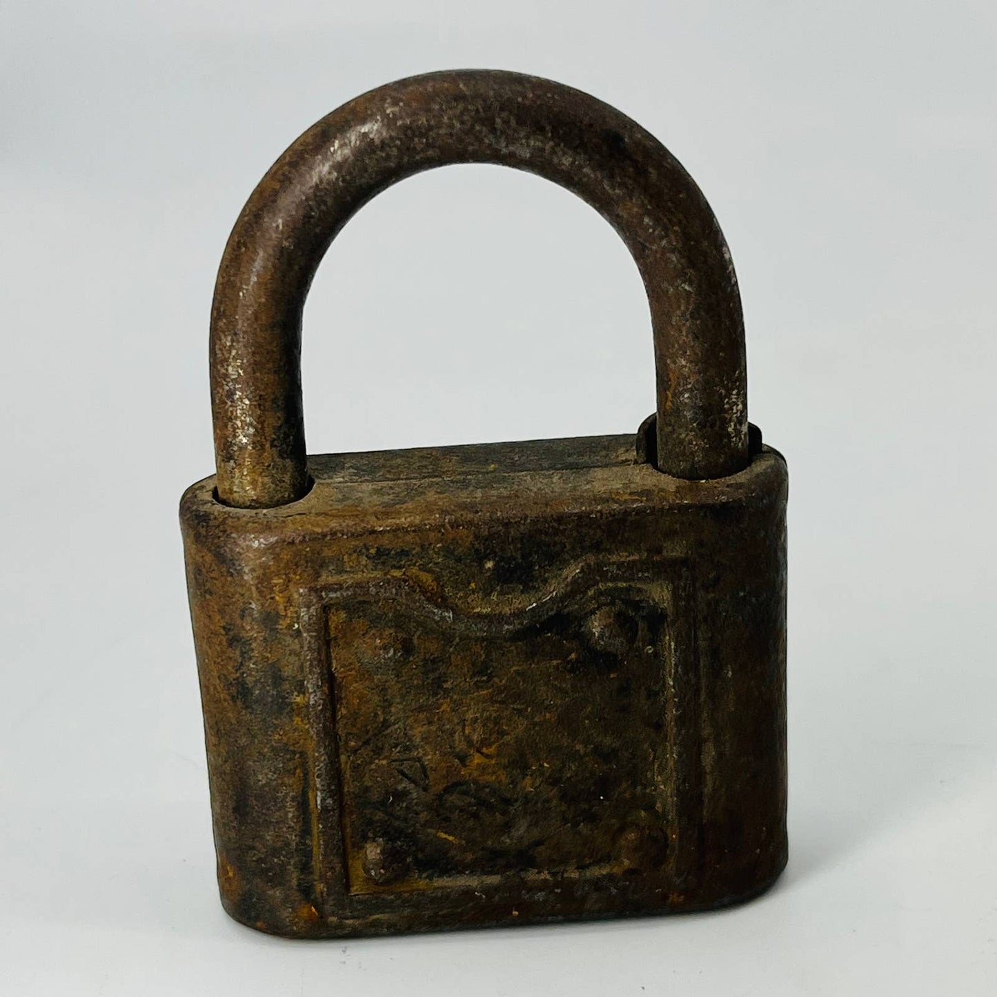 Antique Brass Slaymaker Ornate S Logo Padlock Lock No Key SA8