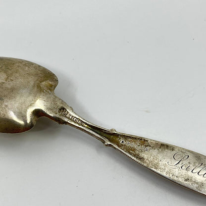 Whiting Hyperion Sterling Silver 6" Spoon RHOADS teaspoon Monogram SALLIE SC4