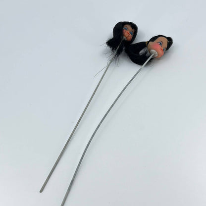 Vintage NOS Doll Head With Long Pick Lot of 2 SD1