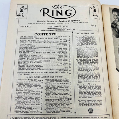 1950 Sept - The Ring Boxing Magazine – Lee Savold Cover TA5