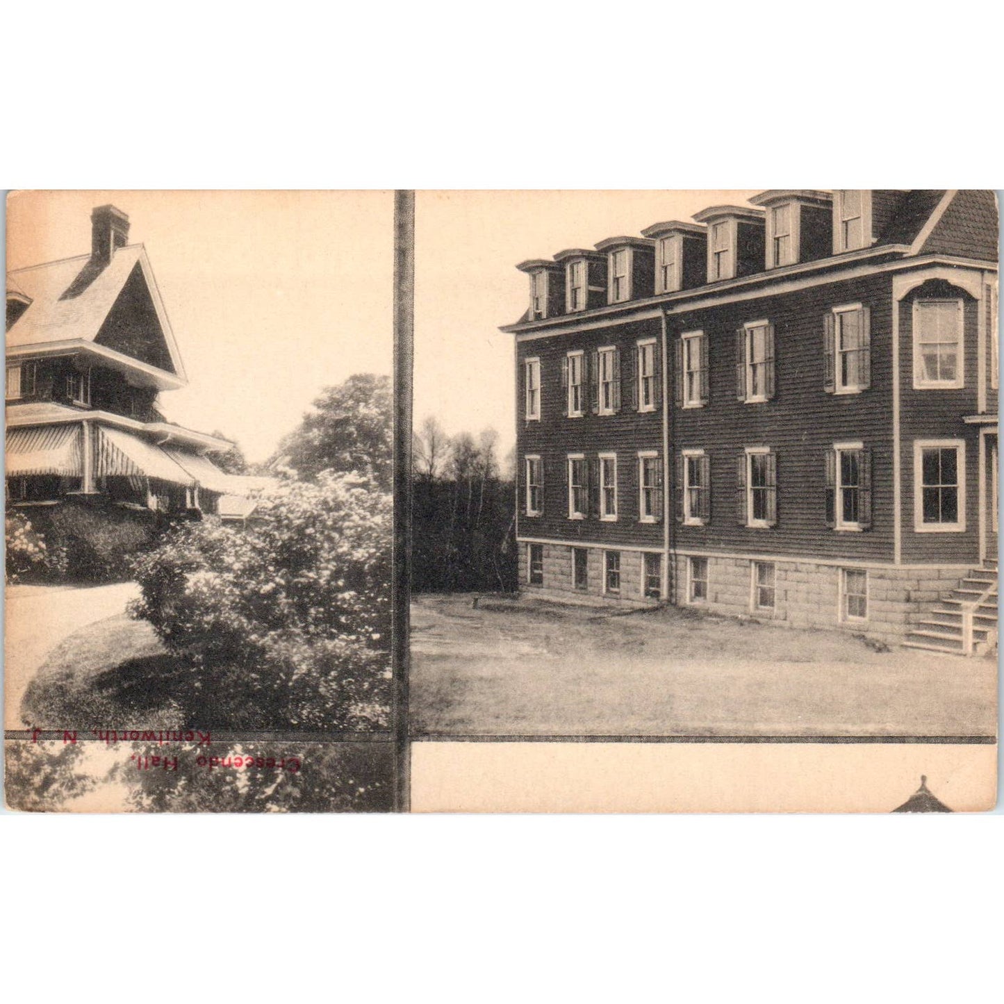 Crescendo Hall Kenilworth New Jersey c1910 - Original Postcard TJ9-P1
