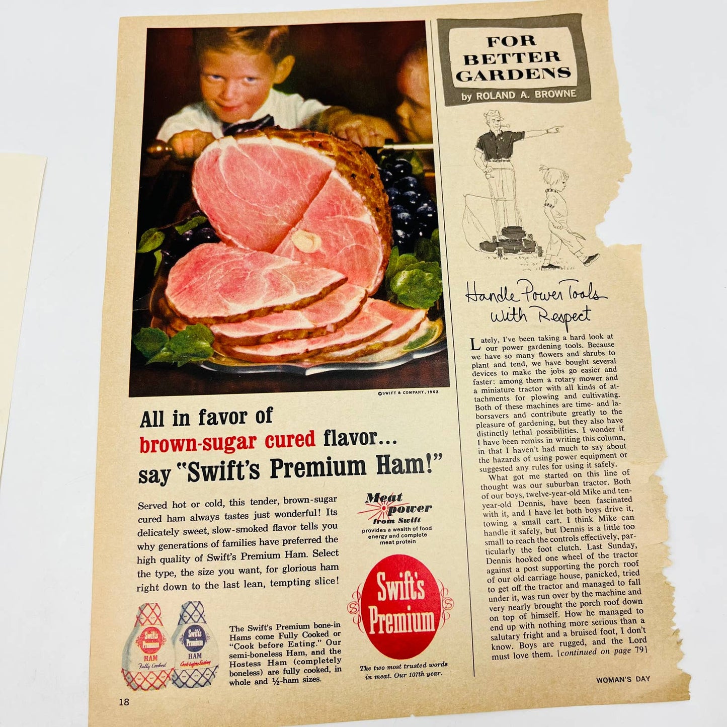 1927-62 Set of 6 Ham Related Original Print Ads TA8