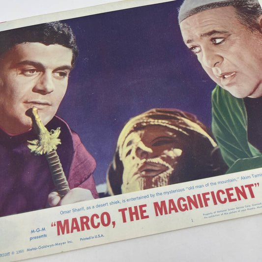 Marco, The Magnificent Omar Sharif Akin Tamiroff 1 Lobby Card FL4