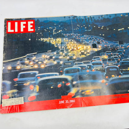 Life Magazine June 20, 1960 - Traffic Jam Los Angeles Freeway TA8