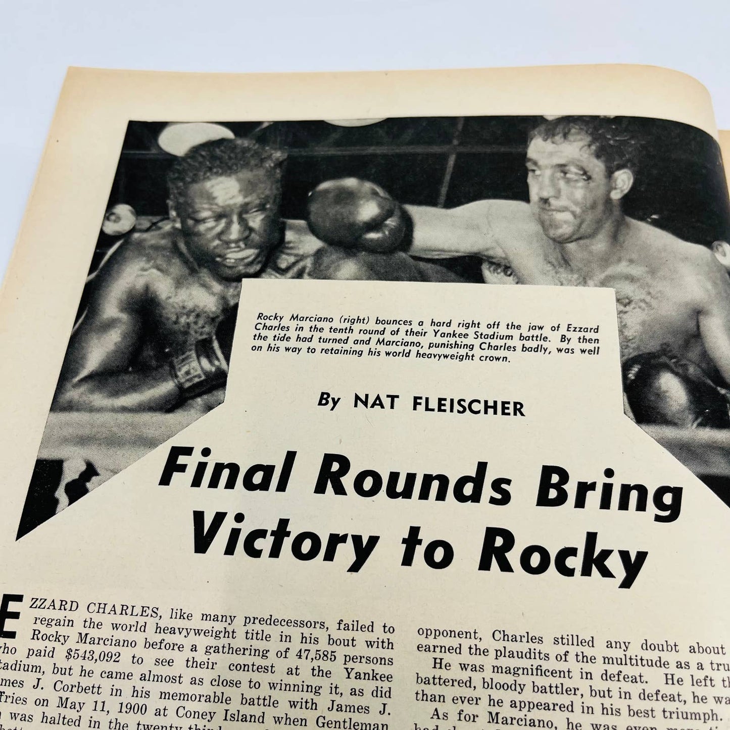 1954 Aug - The Ring Boxing Magazine – Joe Giardello Cover Rocky Marciano TA5