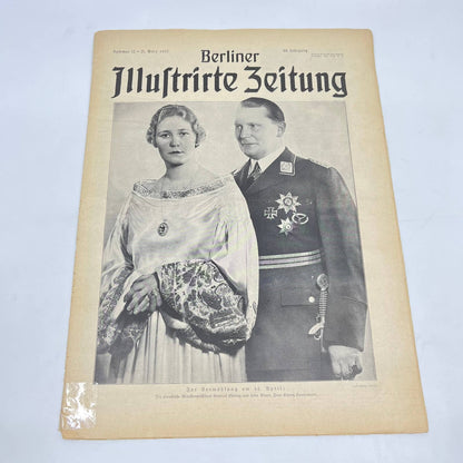 WWII Berliner Illustrated Newspaper Mar 21 1935 General Goering Wedding FL3