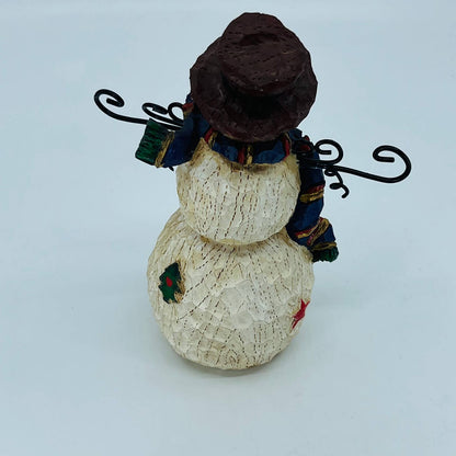 Vintage Merry Frosty Snowman Resin and Metal Figurine 6” TB9