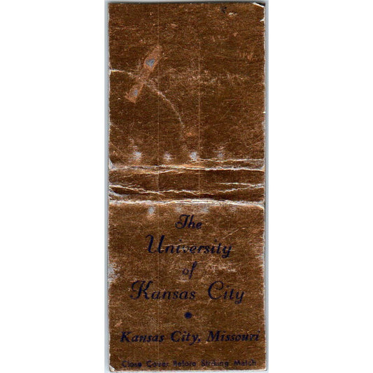 The University of Kansas City MO Advertising Matchbook Cover SA9-M6