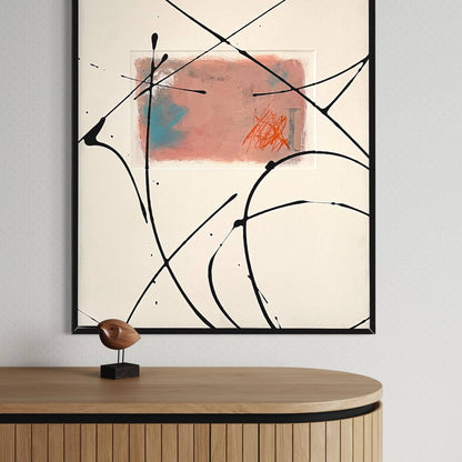 Original Framed Mixed Media Abstract Art Painting 16x20 “I Alone” With COA