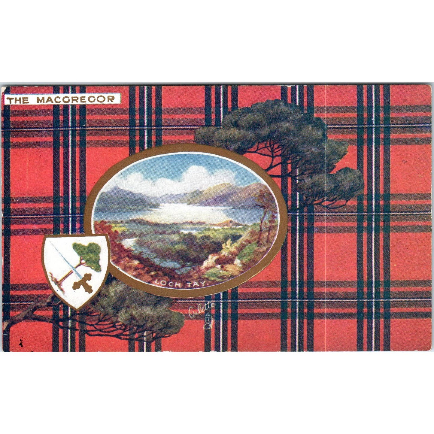 Scottish Clans - The Macgregor Raphael Tuck Oilette Original Postcard TK1-P17