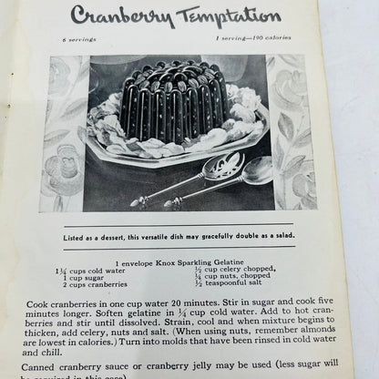 1939 Booklet Mrs. Knox's Be Fit Not Fat Gelatin Cook Book w/ Scottie Dog H4-5