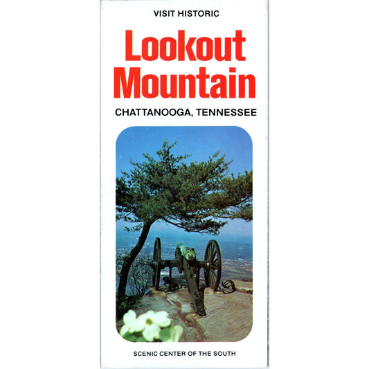 1960s Lookout Mountain Chattanooga Sightseeing Fold Out Travel Brochure TH2-SF2