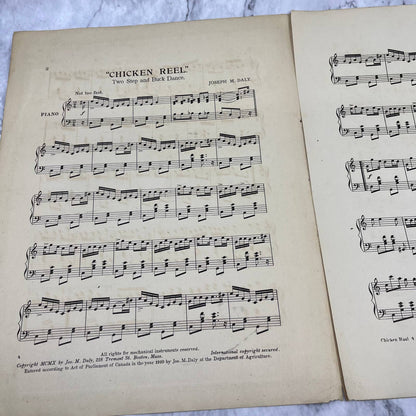 1911 Chicken Reel Or Performer’s Buck Two Step Ragtime Jos. Daly Sheet Music TH5