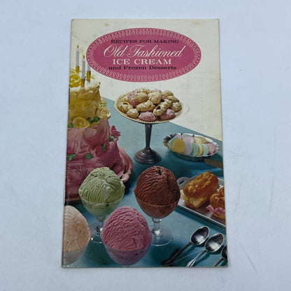 1969 Old Fashioned Ice Cream Recipe Book Pamphlet Sears Roebuck Co. Vintage TG6