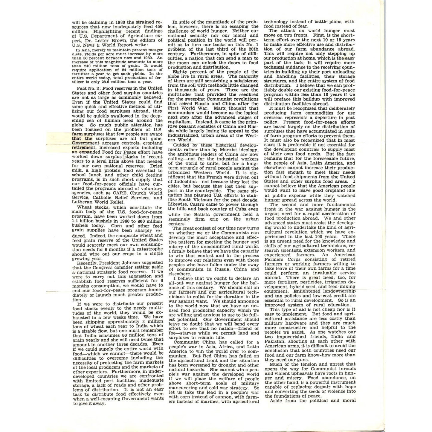 The Congressional Record Sep 23 1965 George McGovern Address on Vietnam TK1-P8