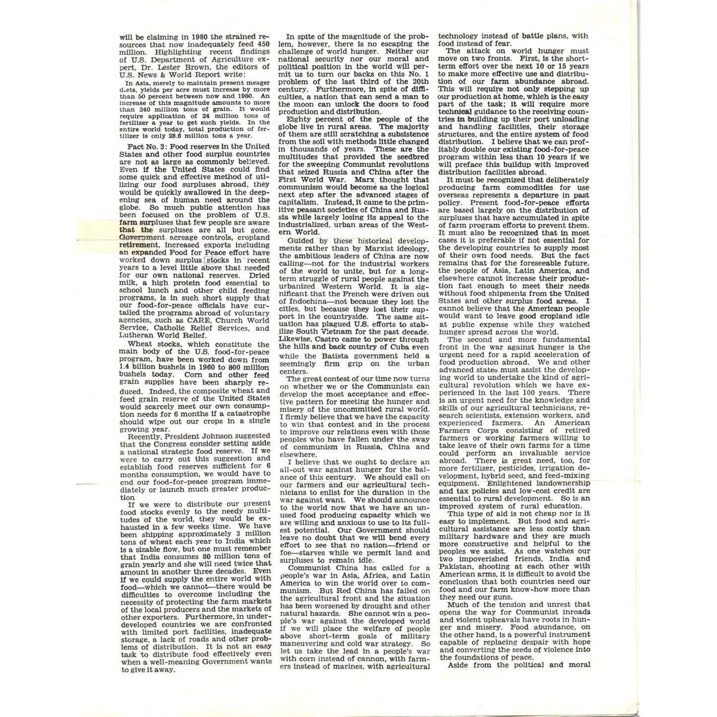 The Congressional Record Sep 23 1965 George McGovern Address on Vietnam B13