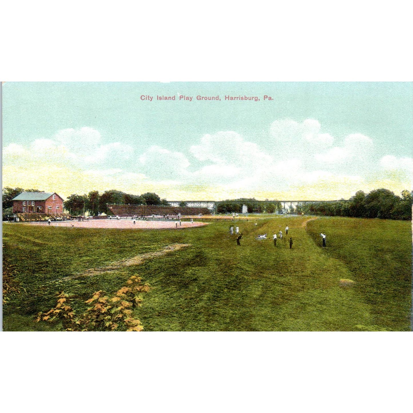 City Island Playground Harrisburg Pennsylvania Original Postcard TK1-23