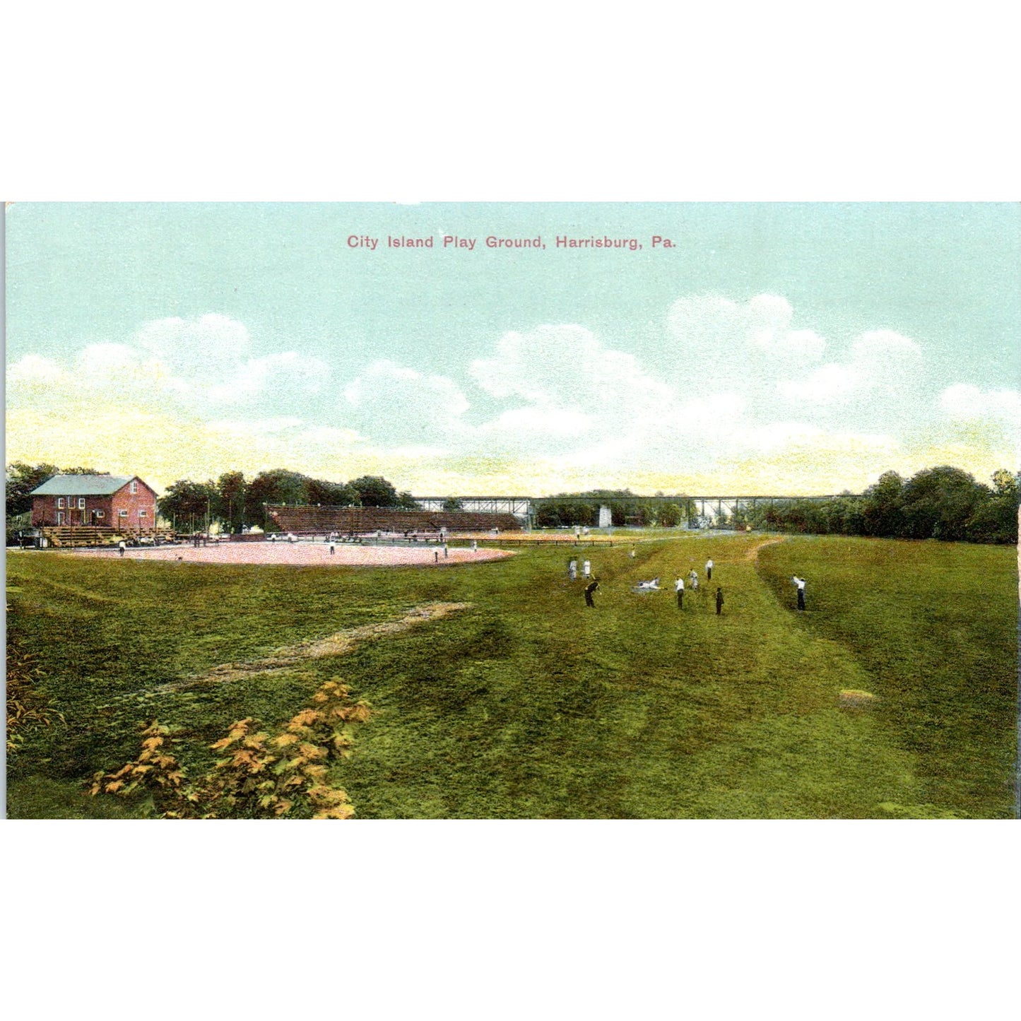 City Island Playground Harrisburg Pennsylvania Original Postcard P2-9