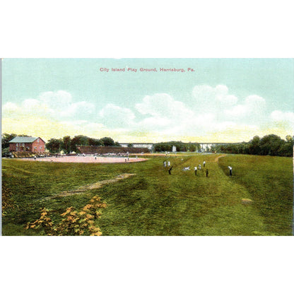 City Island Playground Harrisburg Pennsylvania Original Postcard P2-9