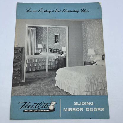 1950s MCM Fleetlite Sliding Mirror Doors Advertising Booklet & Order Form TH7