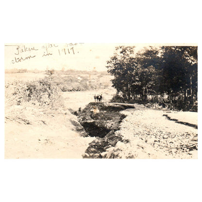 Lake Near White Haven PA After Storm 1917 - Original Postcard RPPC TJ8-4