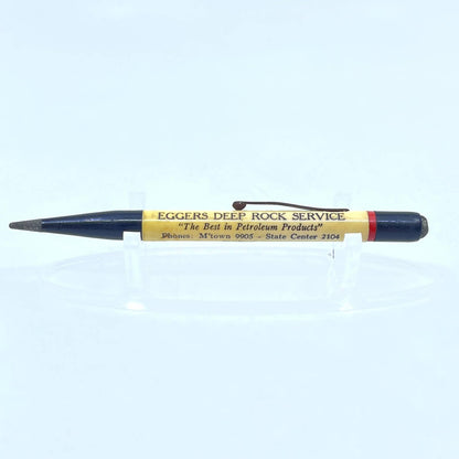 Vintage 1950s Mechanical Pencil Eggers Deep Rock Service State Center Iowa SD7