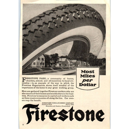 c1920 Harper's Magazine Ad - Firestone Tire & Rubber Company Akron OH TF6-1