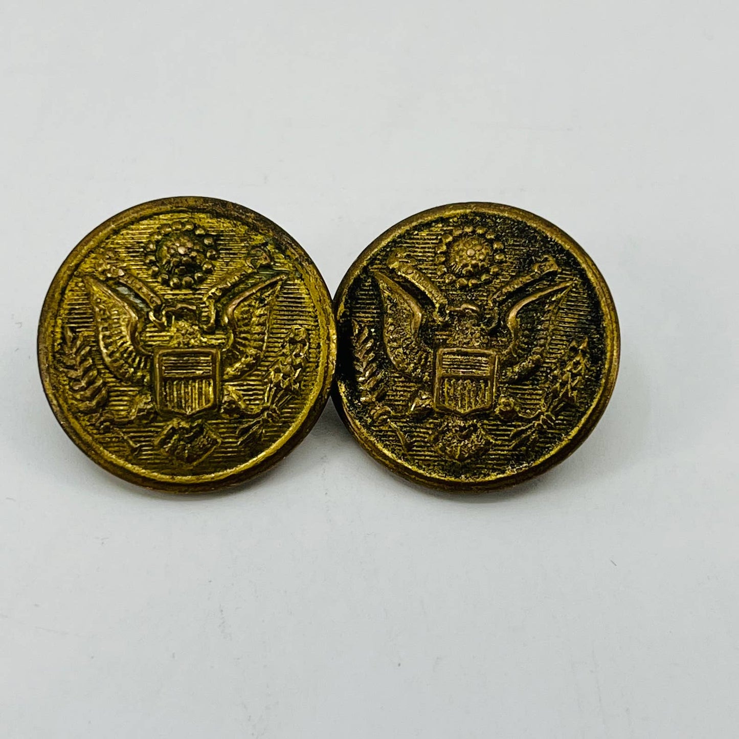 Attleboro Mass D Evans & Co Eagle Button Military Uniform Pre WWII Set of 2 SC3