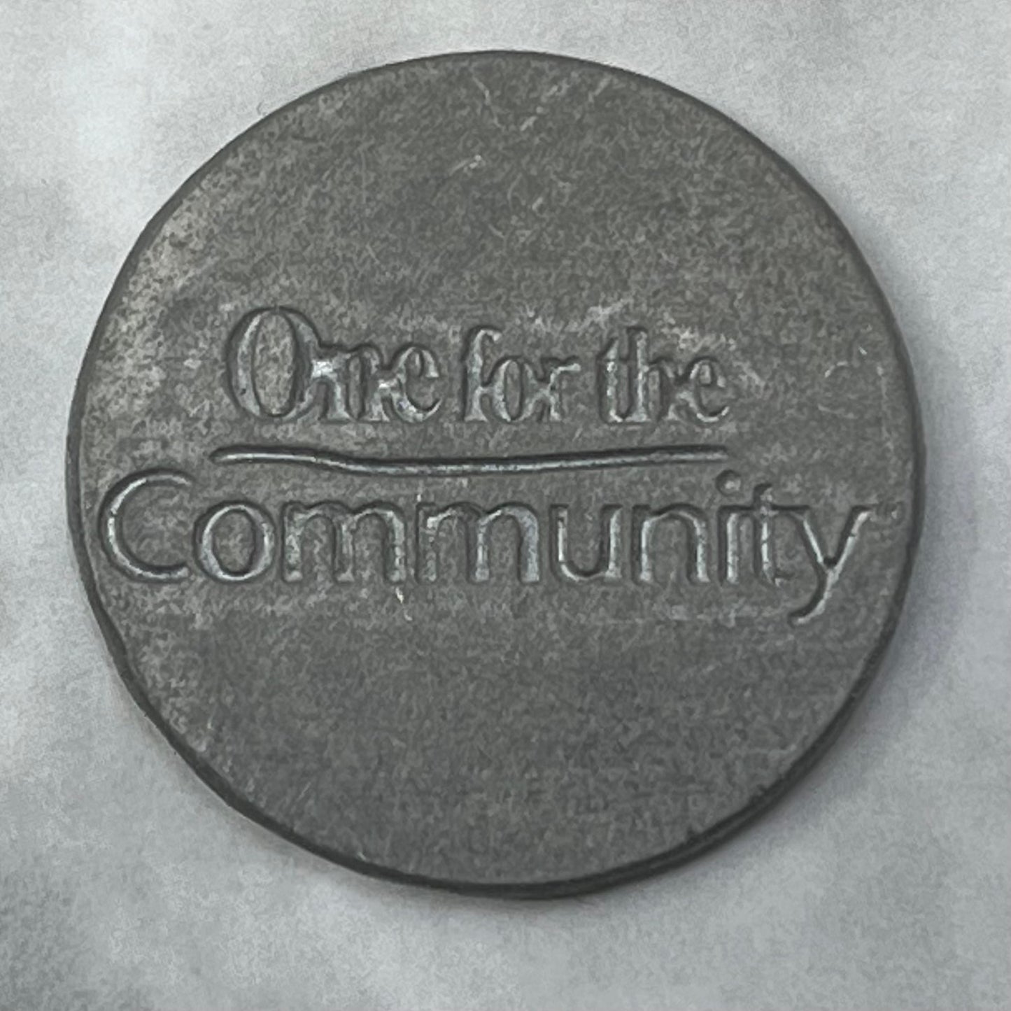 Vintage Letterpress Printers Block Plate One for the Community SE844