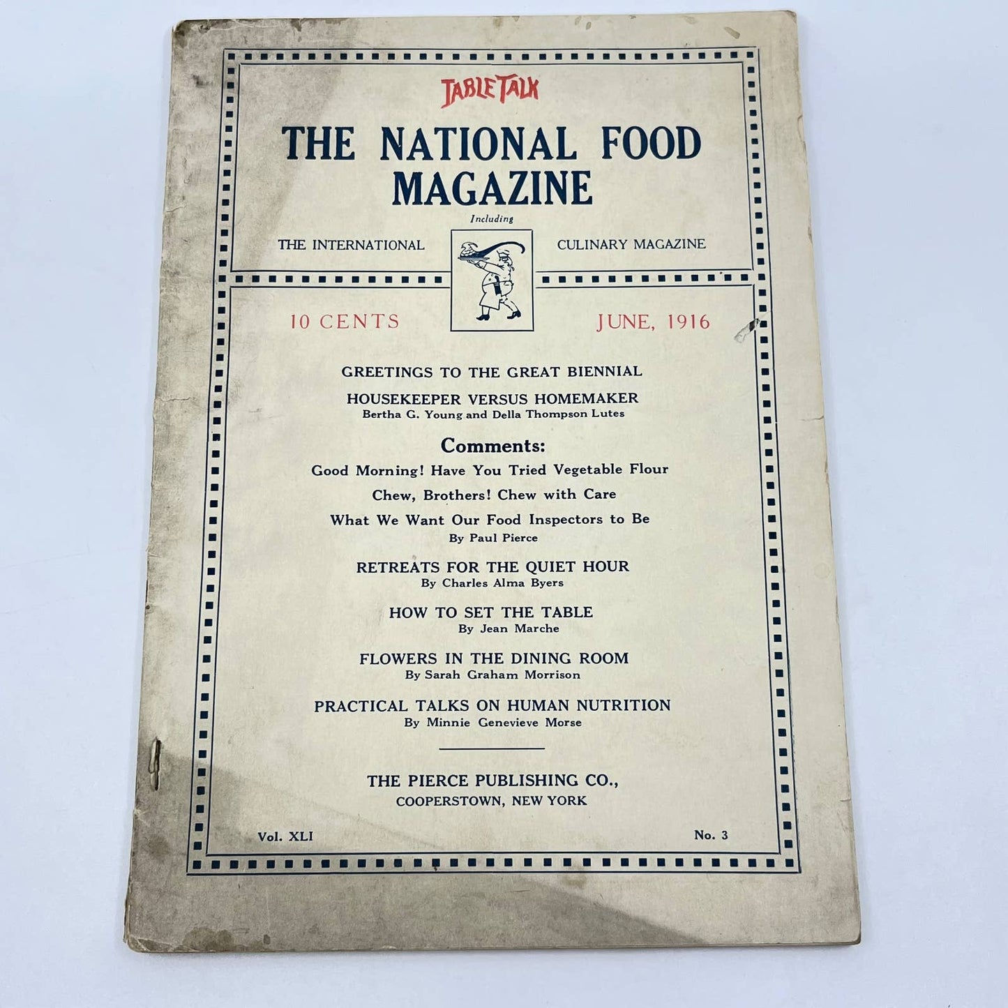 June 1916 - Table Talk - The National Food Magazine Cooperstown NY TF7